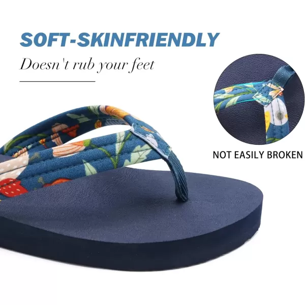 KuaiLu Womens Arch Support Flip Flops Ladies Comfort Lightweight Soft Yoga Mat Thong Sandals