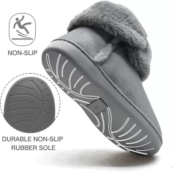 KuaiLu Womens Slippers Boots Cozy Memory Foam Ladies Bootie Slipper Warm Fuzzy Faux Fur Lined Winter Ankle House Shoes