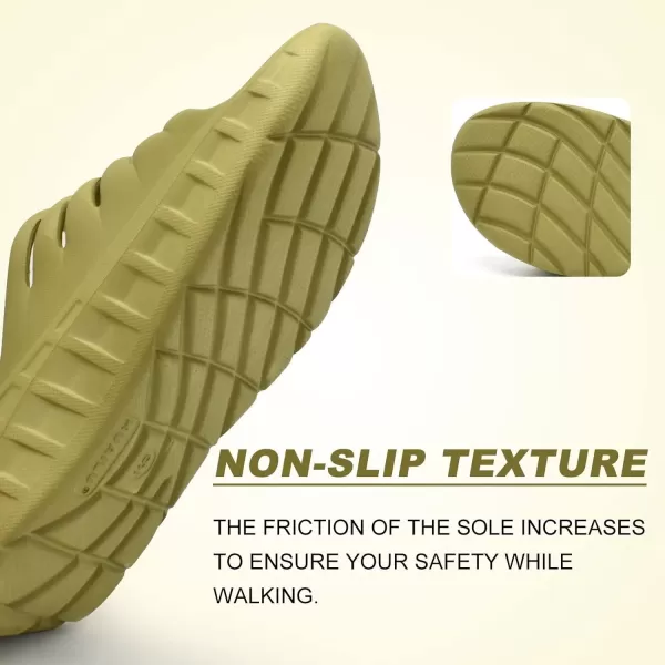KuaiLu Mens Recovery Sandals Orthotic Thick Cushion Open Toe Sport Slides, Reduces Stress on Feet With Comfortable Plantar Fasciitis, Joints &amp; Back Post-Exercise