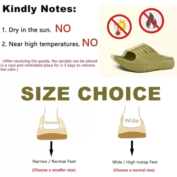 KuaiLu Mens Recovery Sandals Orthotic Thick Cushion Open Toe Sport Slides, Reduces Stress on Feet With Comfortable Plantar Fasciitis, Joints &amp; Back Post-Exercise