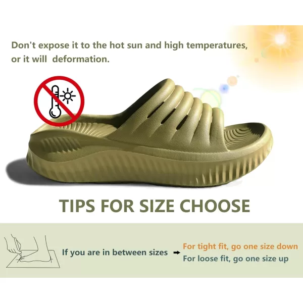 KuaiLu Womens Recovery Sandals With Comfortable Plantar Fasciitis Support,Ladies Orthotic Open Toe Sport Slides Thick Cushion Reduces Stress on Feet,Joints &amp; Back Post-Exercise