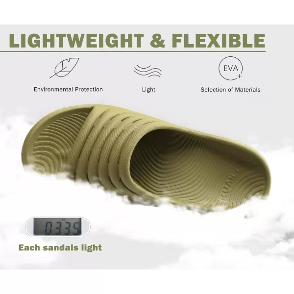 KuaiLu Womens Recovery Sandals With Comfortable Plantar Fasciitis Support,Ladies Orthotic Open Toe Sport Slides Thick Cushion Reduces Stress on Feet,Joints &amp; Back Post-Exercise