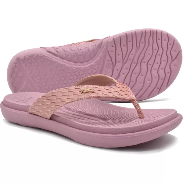 KuaiLu Womens Flip Flops Ladies Yoga Mat Comfortable Walking Thong Sandals With Plantar Fasciitis Arch Support Slip On Indoor Outdoor For Summer