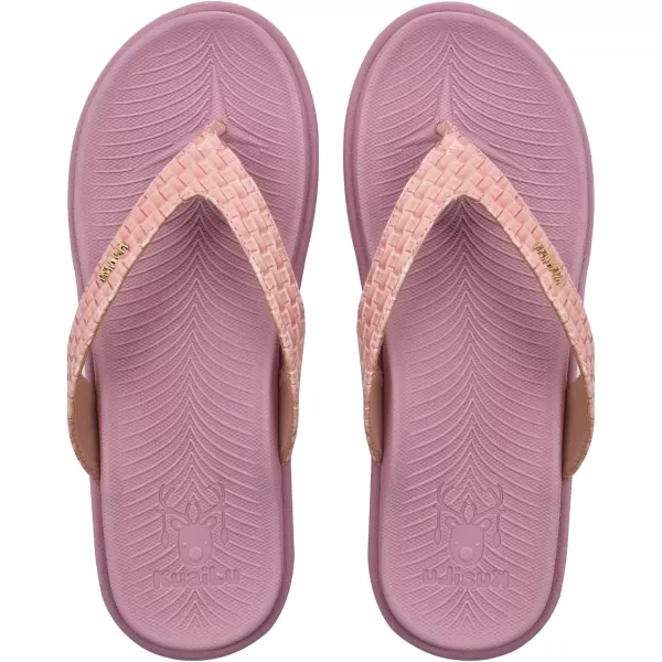 KuaiLu Womens Flip Flops Ladies Yoga Mat Comfortable Walking Thong Sandals With Plantar Fasciitis Arch Support Slip On Indoor Outdoor For Summer