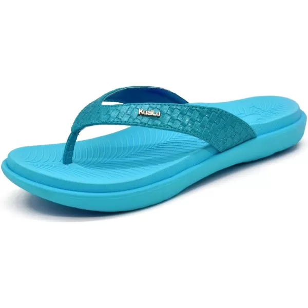 KuaiLu Womens Flip Flops Ladies Yoga Mat Comfortable Walking Thong Sandals With Plantar Fasciitis Arch Support Slip On Indoor Outdoor For Summer