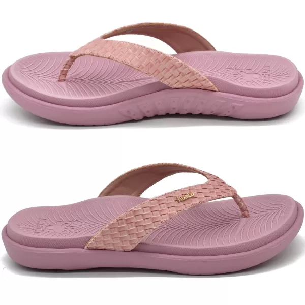 KuaiLu Womens Flip Flops Ladies Yoga Mat Comfortable Walking Thong Sandals With Plantar Fasciitis Arch Support Slip On Indoor Outdoor For Summer