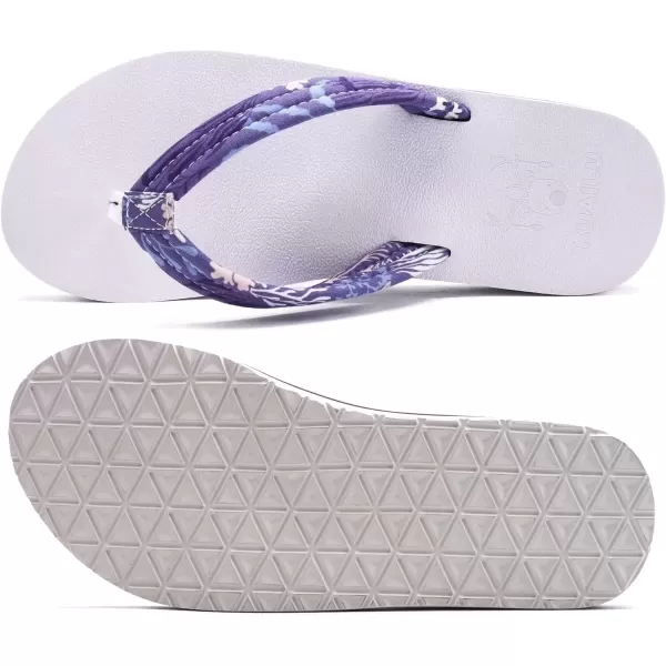 imageKuaiLu Womens Arch Support Flip Flops Ladies Comfort Lightweight Soft Yoga Mat Thong SandalsPurple