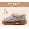 imageKuaiLu House Slippers for Women Comfortable Memory Foam Plaid Slipper Ladies Warm Fuzzy Plush Fur Lined Winter Home Shoes Orthotic Plantar Fasciitis Arch Support Indoor OutdoorBrowngo One Size Up