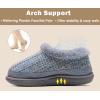 imageKuaiLu House Slippers for Women Comfortable Memory Foam Plaid Slipper Ladies Warm Fuzzy Plush Fur Lined Winter Home Shoes Orthotic Plantar Fasciitis Arch Support Indoor OutdoorGreygo One Size Up