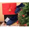 imageKuaiLu House Slippers for Women Comfortable Memory Foam Plaid Slipper Ladies Warm Fuzzy Plush Fur Lined Winter Home Shoes Orthotic Plantar Fasciitis Arch Support Indoor OutdoorBluego One Size Up