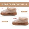 imageKuaiLu House Slippers for Women Comfortable Memory Foam Plaid Slipper Ladies Warm Fuzzy Plush Fur Lined Winter Home Shoes Orthotic Plantar Fasciitis Arch Support Indoor OutdoorBrowngo One Size Up