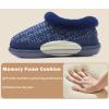 imageKuaiLu House Slippers for Women Comfortable Memory Foam Plaid Slipper Ladies Warm Fuzzy Plush Fur Lined Winter Home Shoes Orthotic Plantar Fasciitis Arch Support Indoor OutdoorBluego One Size Up
