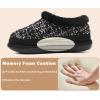 imageKuaiLu House Slippers for Women Comfortable Memory Foam Plaid Slipper Ladies Warm Fuzzy Plush Fur Lined Winter Home Shoes Orthotic Plantar Fasciitis Arch Support Indoor OutdoorBlackgo One Size Up