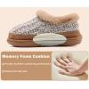 imageKuaiLu House Slippers for Women Comfortable Memory Foam Plaid Slipper Ladies Warm Fuzzy Plush Fur Lined Winter Home Shoes Orthotic Plantar Fasciitis Arch Support Indoor OutdoorBrowngo One Size Up