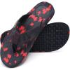 imageKuaiLu Mens Flip Flops Arch Support Comfortable Waterproof Open Toe Summer Beach Leather Thong Sandals Cushion Slip on SlippersCamoblackred