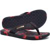 imageKuaiLu Mens Flip Flops Arch Support Comfortable Waterproof Open Toe Summer Beach Leather Thong Sandals Cushion Slip on SlippersCamoblackred