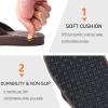 imageKuaiLu Mens Flip Flops Arch Support Comfortable Waterproof Open Toe Summer Beach Leather Thong Sandals Cushion Slip on SlippersDbrown