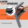 imageKuaiLu Mens Flip Flops Arch Support Comfortable Waterproof Open Toe Summer Beach Leather Thong Sandals Cushion Slip on SlippersGrey
