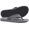 imageKuaiLu Mens Flip Flops Arch Support Comfortable Waterproof Open Toe Summer Beach Leather Thong Sandals Cushion Slip on SlippersGrey