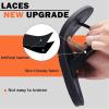 imageKuaiLu Mens Flip Flops Arch Support Comfortable Waterproof Open Toe Summer Beach Leather Thong Sandals Cushion Slip on SlippersPublack