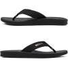 imageKuaiLu Mens Flip Flops Arch Support Comfortable Waterproof Open Toe Summer Beach Leather Thong Sandals Cushion Slip on SlippersPublack