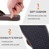 imageKuaiLu Mens Flip Flops Arch Support Comfortable Waterproof Open Toe Summer Beach Leather Thong Sandals Cushion Slip on SlippersPubrown
