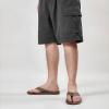 imageKuaiLu Mens Flip Flops Arch Support Comfortable Waterproof Open Toe Summer Beach Leather Thong Sandals Cushion Slip on SlippersPubrown