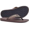 imageKuaiLu Mens Flip Flops Arch Support Comfortable Waterproof Open Toe Summer Beach Leather Thong Sandals Cushion Slip on SlippersPubrown