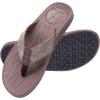 imageKuaiLu Mens Flip Flops Arch Support Comfortable Waterproof Open Toe Summer Beach Leather Thong Sandals Cushion Slip on SlippersPubrown