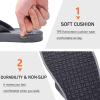 imageKuaiLu Mens Flip Flops Arch Support Comfortable Waterproof Open Toe Summer Beach Leather Thong Sandals Cushion Slip on SlippersPugrey