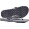 imageKuaiLu Mens Flip Flops Arch Support Comfortable Waterproof Open Toe Summer Beach Leather Thong Sandals Cushion Slip on SlippersPugrey