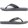 imageKuaiLu Mens Flip Flops Arch Support Comfortable Waterproof Open Toe Summer Beach Leather Thong Sandals Cushion Slip on SlippersPugrey