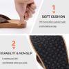 imageKuaiLu Mens Flip Flops Arch Support Comfortable Waterproof Open Toe Summer Beach Leather Thong Sandals Cushion Slip on SlippersPukhaki