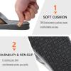 imageKuaiLu Mens Flip Flops Arch Support Comfortable Waterproof Open Toe Summer Beach Leather Thong Sandals Cushion Slip on SlippersWoodlike Grey
