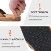 imageKuaiLu Mens Flip Flops Arch Support Comfortable Waterproof Open Toe Summer Beach Leather Thong Sandals Cushion Slip on SlippersWoodlike Khaki