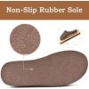 imageKuaiLu Mens Slippers Orthopedic Memory Foam Slippers for Men Fashion Casual Woolblend Stripe Knitted with Warm Sherpa Plush Lining Winter Mens Mule Scuff Nonslip House Slippers Pantuflas para Hombres Size 714Brown