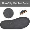 imageKuaiLu Mens Slippers Orthopedic Memory Foam Slippers for Men Fashion Casual Woolblend Stripe Knitted with Warm Sherpa Plush Lining Winter Mens Mule Scuff Nonslip House Slippers Pantuflas para Hombres Size 714Black