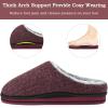 imageKuaiLu Mens Slippers Orthopedic Memory Foam Slippers for Men Fashion Casual Woolblend Stripe Knitted with Warm Sherpa Plush Lining Winter Mens Mule Scuff Nonslip House Slippers Pantuflas para Hombres Size 714Red