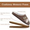 imageKuaiLu Mens Slippers Orthopedic Memory Foam Slippers for Men Fashion Casual Woolblend Stripe Knitted with Warm Sherpa Plush Lining Winter Mens Mule Scuff Nonslip House Slippers Pantuflas para Hombres Size 714Brown