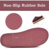imageKuaiLu Mens Slippers Orthopedic Memory Foam Slippers for Men Fashion Casual Woolblend Stripe Knitted with Warm Sherpa Plush Lining Winter Mens Mule Scuff Nonslip House Slippers Pantuflas para Hombres Size 714Red