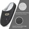 imageKuaiLu Mens Slippers Orthopedic Memory Foam Slippers for Men Fashion Casual Woolblend Stripe Knitted with Warm Sherpa Plush Lining Winter Mens Mule Scuff Nonslip House Slippers Pantuflas para Hombres Size 714Black