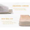 imageKuaiLu Womens Orthotic Slippers With Arch Support Soft Cushion Sandal Slippers for Woman Ladies Fashion Open Toe Faux Fur Platform Slipper Indoor Outdoor Size 612White Tip Dyeing