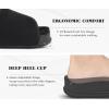 imageKuaiLu Womens Orthotic Slippers With Arch Support Soft Cushion Sandal Slippers for Woman Ladies Fashion Open Toe Faux Fur Platform Slipper Indoor Outdoor Size 612Plush Black