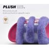 imageKuaiLu Womens Orthotic Slippers With Arch Support Soft Cushion Sandal Slippers for Woman Ladies Fashion Open Toe Faux Fur Platform Slipper Indoor Outdoor Size 612Fashion Purple