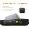 imageKuaiLu Womens Orthotic Slippers With Arch Support Soft Cushion Sandal Slippers for Woman Ladies Fashion Open Toe Faux Fur Platform Slipper Indoor Outdoor Size 612Vogue Black Tip Dyeing