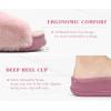 imageKuaiLu Womens Orthotic Slippers With Arch Support Soft Cushion Sandal Slippers for Woman Ladies Fashion Open Toe Faux Fur Platform Slipper Indoor Outdoor Size 612Plush Pink