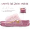 imageKuaiLu Womens Orthotic Slippers With Arch Support Soft Cushion Sandal Slippers for Woman Ladies Fashion Open Toe Faux Fur Platform Slipper Indoor Outdoor Size 612Pink