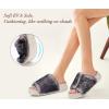 imageKuaiLu Womens Orthotic Slippers With Arch Support Soft Cushion Sandal Slippers for Woman Ladies Fashion Open Toe Faux Fur Platform Slipper Indoor Outdoor Size 612White Black Tip Dyeing