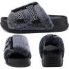 imageKuaiLu Womens Orthotic Slippers With Arch Support Soft Cushion Sandal Slippers for Woman Ladies Fashion Open Toe Faux Fur Platform Slipper Indoor Outdoor Size 612Vogue Black Tip Dyeing
