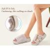 imageKuaiLu Womens Orthotic Slippers With Arch Support Soft Cushion Sandal Slippers for Woman Ladies Fashion Open Toe Faux Fur Platform Slipper Indoor Outdoor Size 612White Tip Dyeing